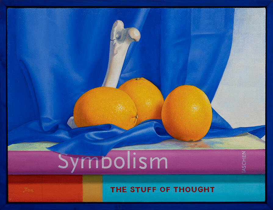 Still Life With Oranges And Books 12"X16"